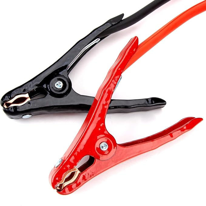 Justin Case Heavy-Duty Jumper Cables for Car, Includes 8 Gauge Wire Conductor 12' Car Jumper Cables & 365 Day Roadside Assistance