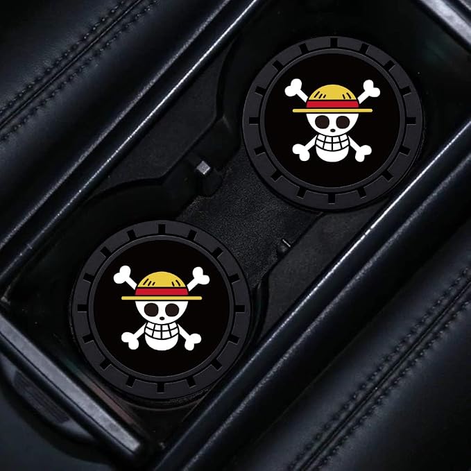 Cup Holder Insert Coaster for One Piece Anime Fans,Anti Slip Car Cup Coaster Interior Accessories