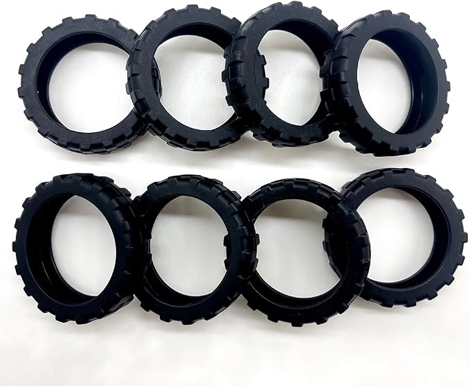 Aliotech 8Pcs Luggage Wheel Covers, Wear Resistant, Noise Resistant Wheel Covers for 2-2.4 Inch Rotary Wheel, Suitcase or Office Chair Casters, Black