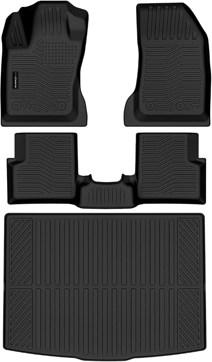AUXKO All Weather Floor Mats Cargo Mat Fits for Jeep Renegade 2015-2023 TPE Liners All Season Accessories Guard Odorless Anti-Slip Floor Liners Trunk Tray