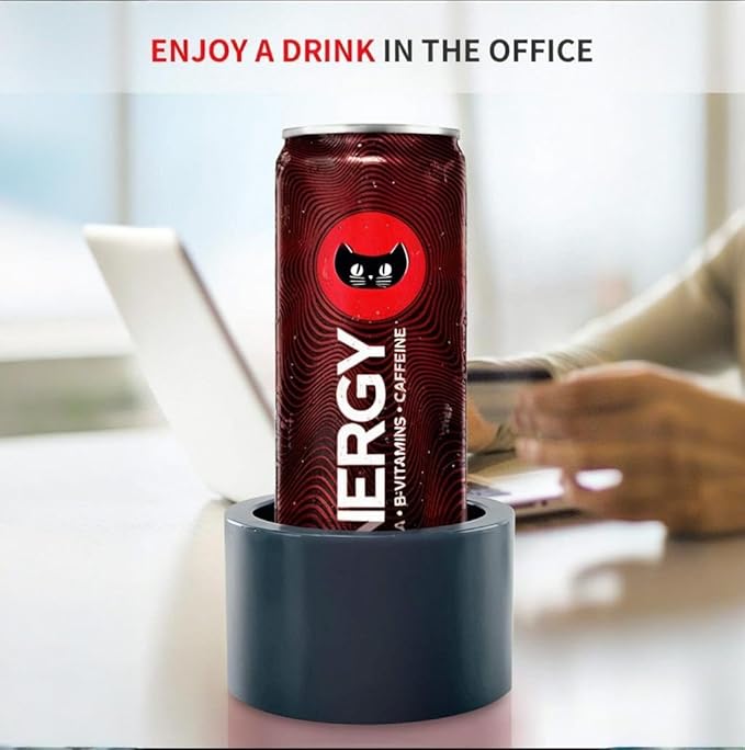 Anti-Spill Cup Holder, Drink Coaster with Anti-Slip Mat Fits Drink for Home Office Outdoors (Grey)