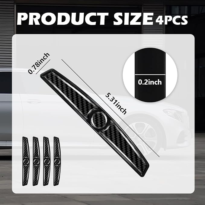 4PCS Carbon Fiber Car Door Protector Edge Guards,Thicker Door Guard for Cars Provides Impact and Anti-Scratch Protection,Universal Self-Adhesive Doors Protectors for Vehicles