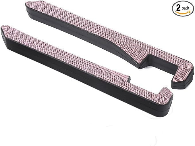 2 Pack Sparkly Diamond Car Seat Gap Filler Universal Gap Filler for Car SUV and Truck Fit Between Seats and Console Stop Things from Dropping (Pink)