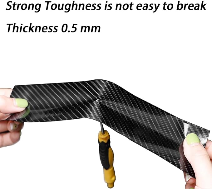 DGSL Car Door Edge Guards - 5D Carbon Fiber Sill Protector Film - Anti-Collision - Fits Most Cars (2In x 49Ft)