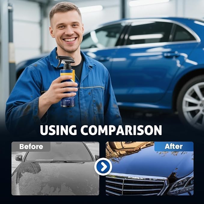 2PCS Car Coating Spray, Quick Effect Coating Agent, Quick-Advanced Car Acting Coating Agent Spray, Waterless Wash Polish, Paint Protection and Glass Cleaner