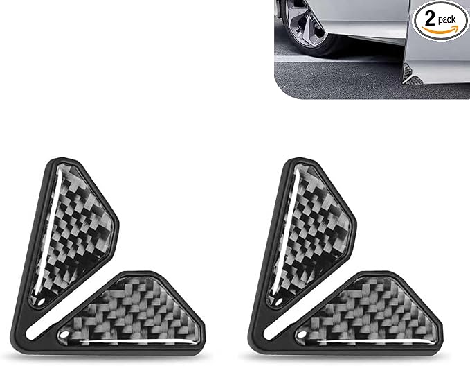 2PCS Car Door Corner Guards, Carbon Fiber Car Door Edge Protector, Anti-Collision Anti-Scratch Soft Plastic Doors Corner Protective Cover, Universal for Most Vehicle, Car, Truck (Black)