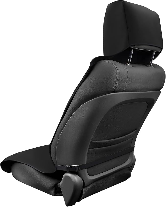 3tyto Universal Car Seat Covers, Waterproof Neoprene Seat Covers - Waterproof & Sweatproof, Machine Washable, Non-Slip Seat Protector for Car, Truck, SUV, Van (Black, 2 Pack)