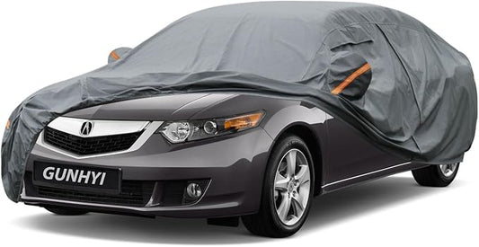 GUNHYI Premium Car Cover Custom Fit Acura TSX, 16 Layers Heavy Duty Car Cover Waterproof All Weather with Zipper Door for Sun Rain Snow Dust Uv Protection