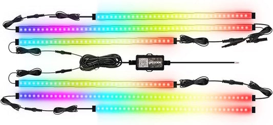 Car Underglow Lights Chasing Color , Upgraded Bluetooth Led Strip Light with Dream Color Chasing 212 Mode, Music Mode, DIY Mode, APP Control Underbody Strip Kit for Car, 35Inch & 47Inch, 6PC Pack