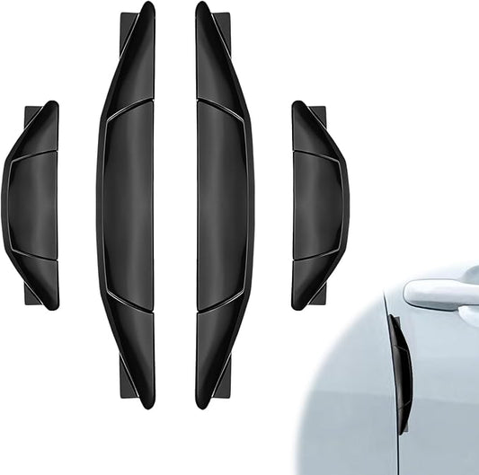 Set of 4 Pieces Universal Car Door Edge Guards Heavy Duty Anti-Collision Strips with Self-Adhesive Door Protector for Cars SUVs Trucks Black