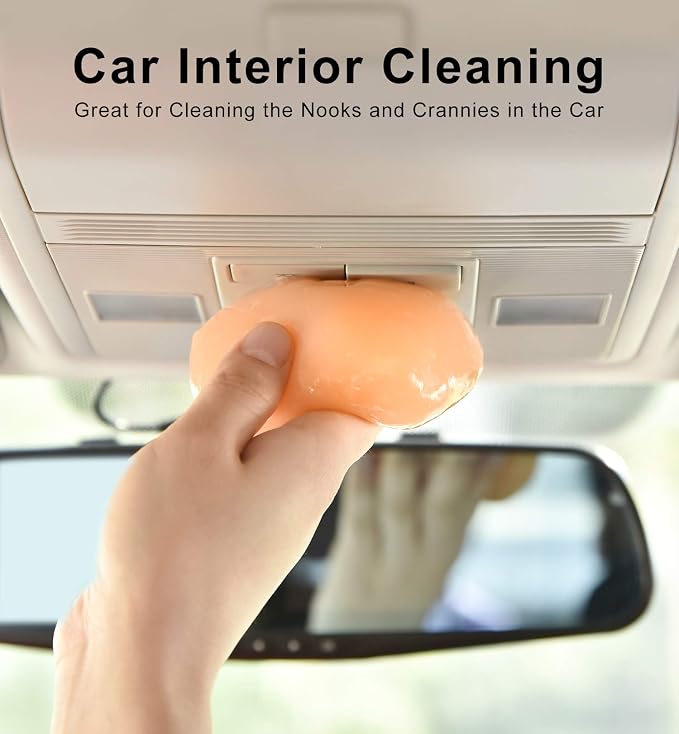 TICARVE Cleaning Gel for Car Interior Cleaner Cleaning Tools Upgrade Orange | Car Interior Keyboard Dust Cleaner Putty, Auto Detailing Tools, Tiny Crevices Cleaning Slime, Reusable Dust Cleaning Gel
