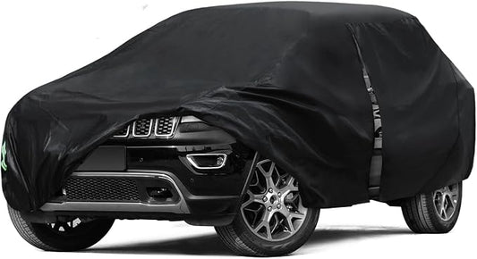 6 Layers Car Cover Waterproof All Weather for Automobiles, SUV Cover Size A7 Universal Fit for Toyota Highlander, Honda Pilot, Nissan Pathfinder, BMW X5/X6 (191-201 inch)