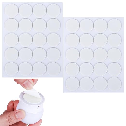 40-Pack Double-Sided Foam Adhesive Pads for Makeup Mirror Lights – Strong Replacement Tape for Bulb Mounting