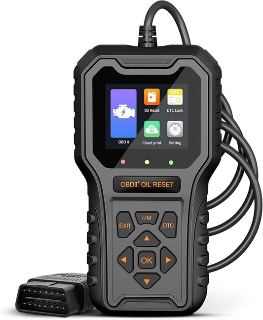 Car Code Reader OBD2 Scanner for Check Engine Light Oil Reset OBDII Scan Tool Diagnostic Tool Reset Fix Clear Fault Code Readers for Cars 1996+