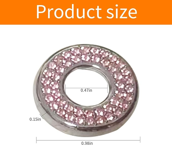 1 Pack 4 Pcs Bling Car Inner Door Lock Covers, Car Bling Accessories For Women Rhinestone, Rhinestones Pull Rod Bolt Decoration Covers Compatible With Mercedes-Benz A,B,C,D,E Class, Gla ,Glc (Pink)