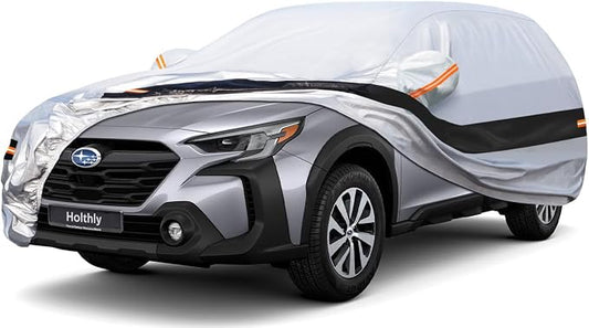 10 Layers SUV Car Cover Custom Fit for Subaru Outback (1994-2026) Waterproof All Weather for Automobiles, Outdoor Full Cover Rain Sun UV Protection.Silver