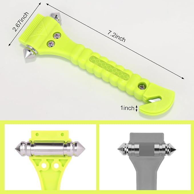 Window Breaker, 2-in-1 Emergency Escape Tool with Seatbelt Cutter, Glass Breaker for Family Rescue and Traffic Accident Emergency Escape 2 Pack