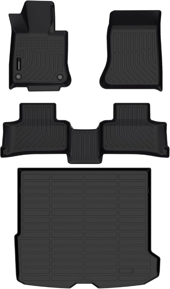Auxko All Weather Floor Mats Cargo Mat Fit for 2026-2023 Benz GLC 300/300E/43AMG TPE Liners Accessories All Season Guard Odorless Anti-Slip Floor Mats Cargo Mat for Benz GLC 300 300E 43AMG Black