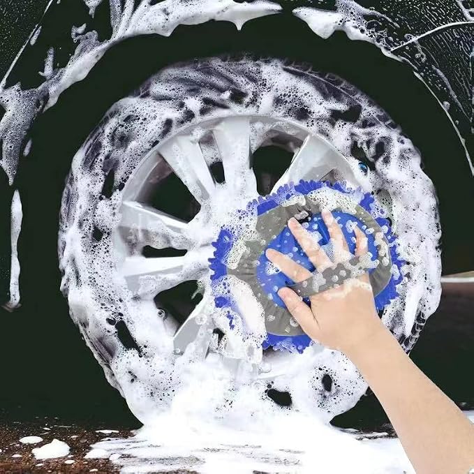 Wontolf 62'' Car Wash Brush Kit with Long Handle, Chenille Microfiber Car Wash Mop Mitt Scratch-Free Car Detailing Cleaning Brush Care Kit Car Cleaning Supplies for Cars RV Truck Boat