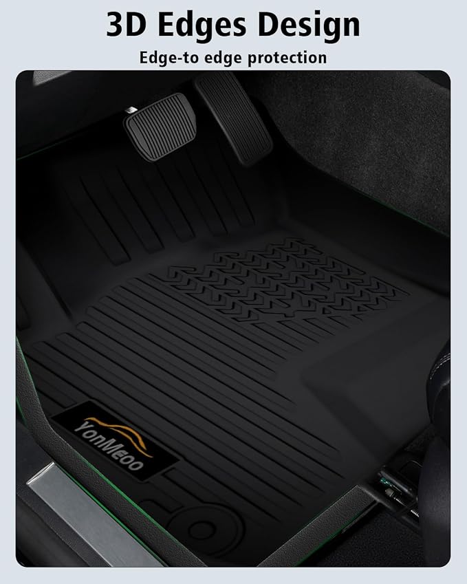 Floor Mats Custom Fit for Nissan Rogue PHEV 2026 7-Seater, All Weather TPE Cargo Liner with Backrest Protector, Full Set Trunk Mat for Rogue PHEV Accessories, Black