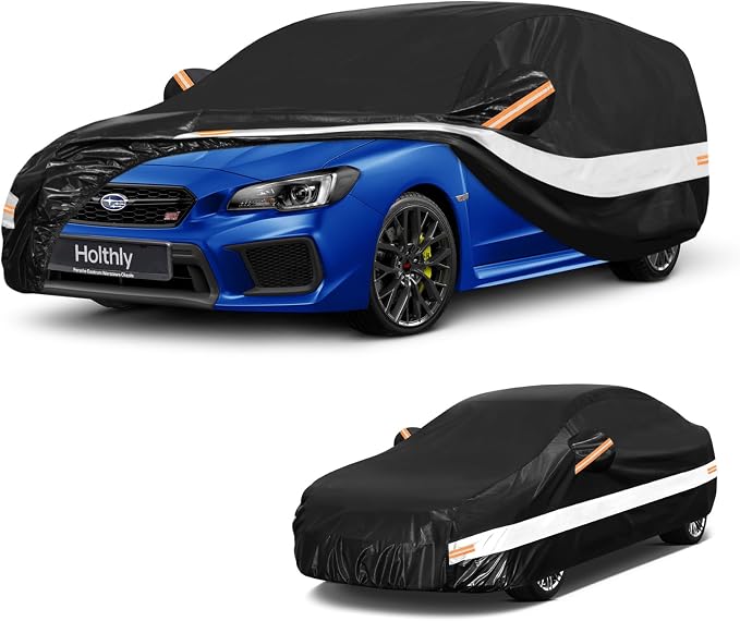 10 Layers Hatchback Car Cover Custom Fit for Subaru Impreza (1992-2026), Waterproof All Weather for Automobiles, Outdoor Full Cover Sun Dust Rain Protection with Cotton. Black