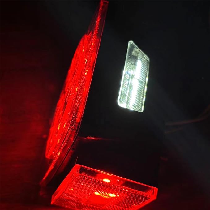 fouwick LED trailer lights Kit, 12V Submersible Tail Marker Lights Wiring Lamp Harness for Boat Car Truck RV Utility snowmobile turn signal license plate stop reverse Trailer Accessories