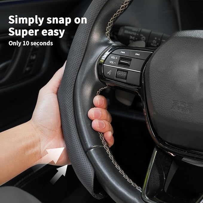 Car Steering Wheel Cover Napa Leather Non Slip Vehicle Steering Wheel Cover