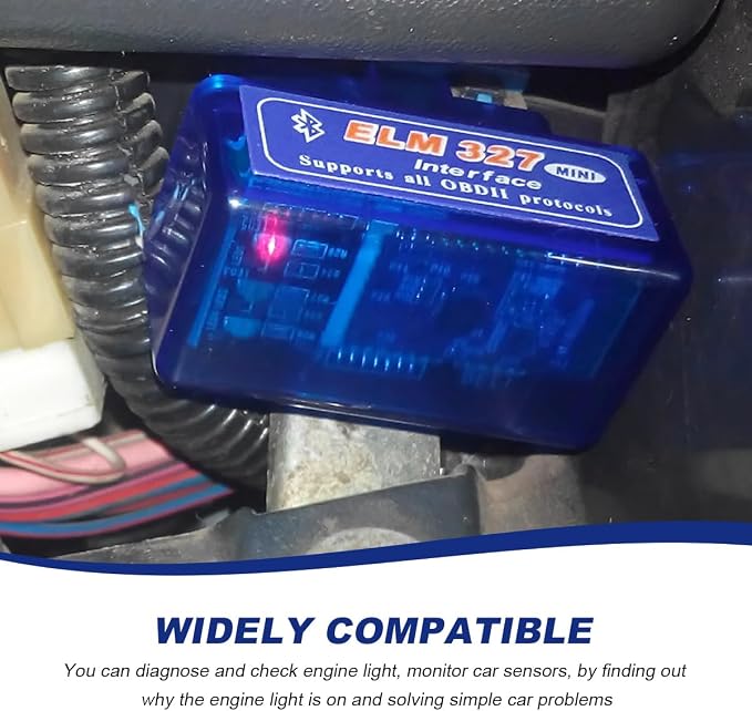 2 PCS ELM327 OBDII Car Auto Diagnostic Scanner, Professional Mini Bluetooth Scan Tool Engine Fault Code Reader, Wireless Failure Detector Interface Adapter for Most OBD II Vehicles