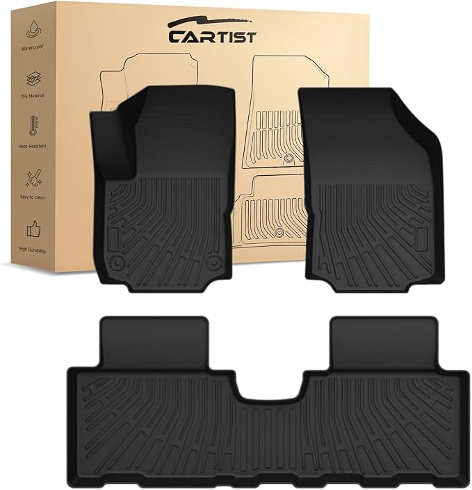 Cartist Floor Mats Fit for Chevy Chevrolet Equinox/GMC Terrain 2018-2024 (Not for EV), All Weather Car Floor Mats for Equinox Accessories, Waterproof Heavy Duty