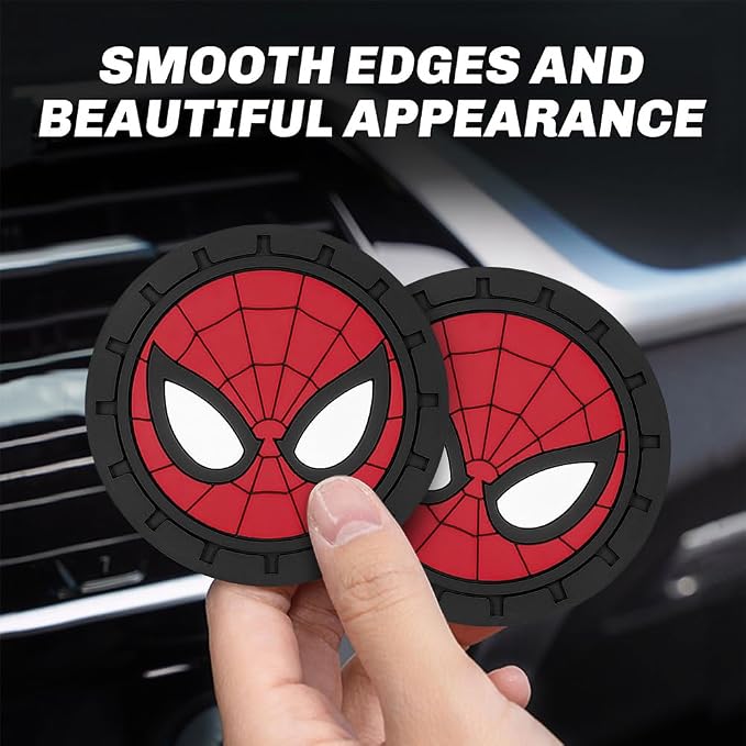 Cup Holder Insert Coaster for Marvel Spiderman Fans,Anti Slip Car Cup Coaster Interior Accessories