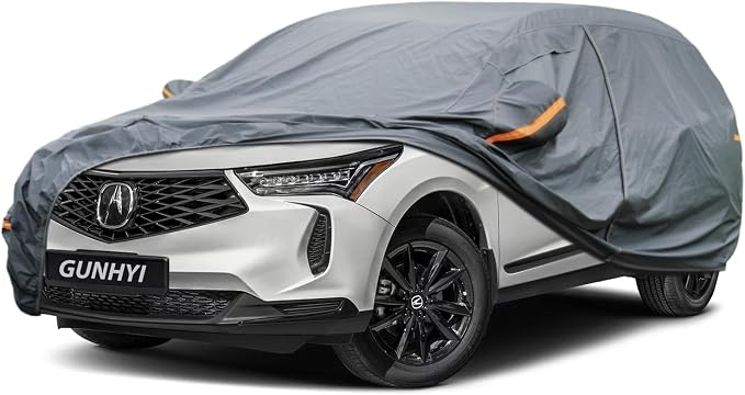 GUNHYI Premium Car Cover Custom Fit Acura RDX, 16 Layers Heavy Duty Car Cover Waterproof All Weather with Zipper Door for Sun Rain Snow Dust Uv Protection
