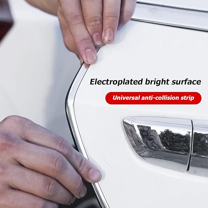 Blilo Car Door Edge Guards, 16Ft U Shape Door Edge Trim, Rubber Molding Auto Door Edge Seal Protector, Anti-Collision Vehicle Protection Accessories Universal for SUV, Truck, Van (Silver)
