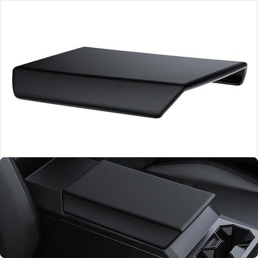 BASENOR Armrest Cover for 2026 2025 2024 Tesla Cybertruck Scratch Resistance Center Console Cover Non-Slip Arm Rest Protector [Proprietary Design] Cybertruck Interior Accessories Black