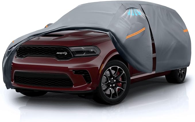 Waterproof Durango(1998-2026) Car Cover with Breathable Vents, [Upgrade] Premium Covers with Cotton Liner and Zipper Door,Sun Rain Snow Dust Uv Protection.(Gift with Towel Storage Bag)