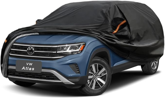 GUNHYI 7 Layer SUV Car Cover Custom Fit Volkswagen Atlas (2017-2025) Waterproof All Weather, Heavy Duty Outdoor Snow Sun Rain Uv Protection (Ships from US Warehouse, Delivery 3-8 Days)