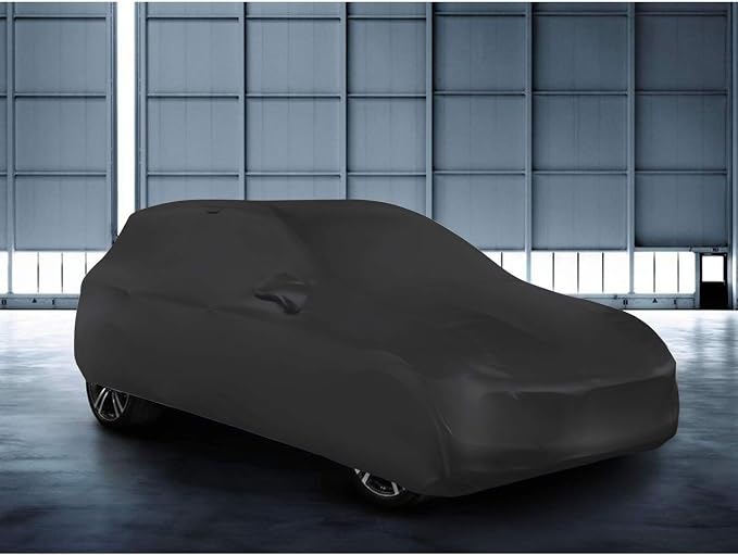 WinPower Indoor Car Cover SUV Stretch Dustproof Protection Full Car Cover for Underground Garage, Car Show, Black