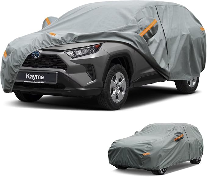 Kayme Heavy Duty SUV Car Cover Custom Fit Toyota RAV4(2006-2025), Waterproof All Weather for Automobiles, Full Exterior Covers Sun Rain UV Protection.