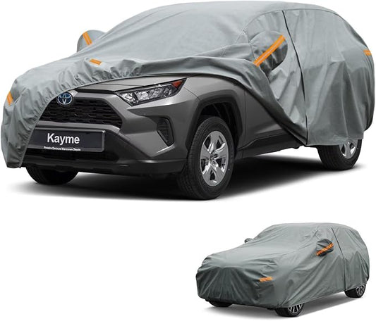 Kayme Heavy Duty SUV Car Cover Custom Fit Toyota RAV4(2006-2025), Waterproof All Weather for Automobiles, Full Exterior Covers Sun Rain UV Protection.