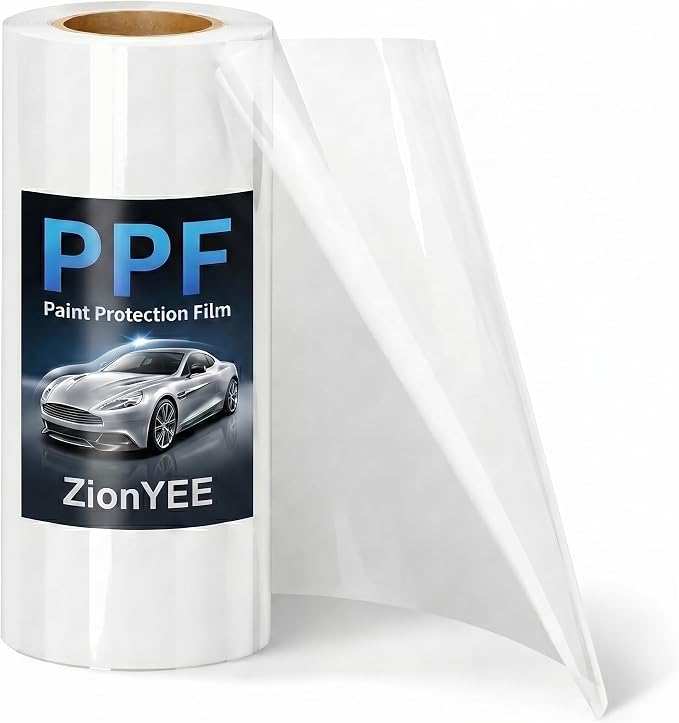 Piano Black PPF Paint Protection Film – 5FT x 50FT Roll with PET Liner, Ultra Gloss Finish, Bubble-Free & Repositionable Adhesive, UV Protection for Tesla Model Y/SUV/Truck (Gloss Clear)