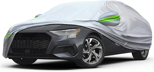 6-layer Full Car Cover Is All-weather Waterproof, Universal In All Seasons, Snow Prevention, Rainproof, Acid Rainproof, Sunscreen, Ultraviolet-proof, Universally Applicable To Sedan (165"-182")