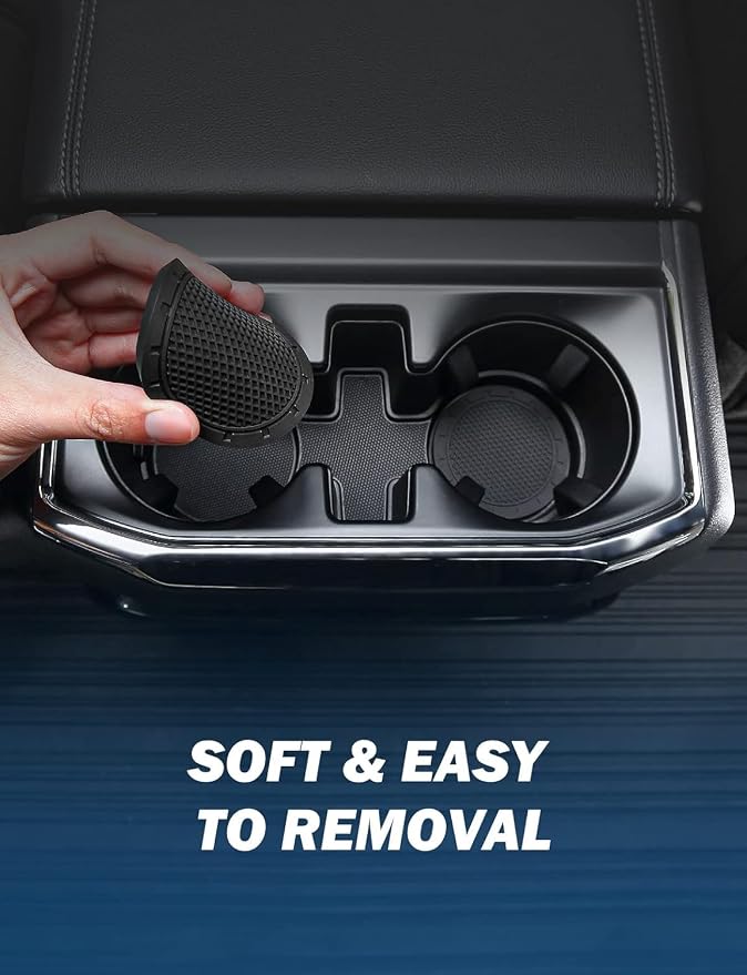 JOYTUTUS Car Cup Holder Coaster, 2 Pack Universal Anti-Slip Shockproof Car Coasters, 2.75 inch PVC Cup Holder Insert Coaster, Car Interior Accessories for Car, SUV, Truck (Black)