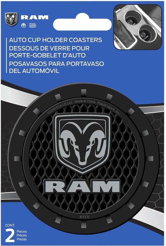 RAM Car Cup Coasters 2-Piece - Cute Coasters for Your Car Cup Holders, Must-Have Accessories for Your Car Interior