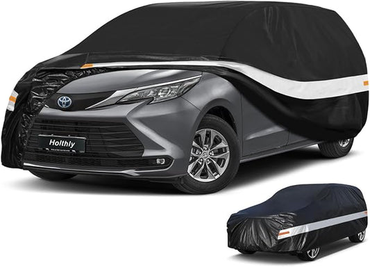 10 Layers Minivan Car Cover Waterproof All Weather for Automobiles,100% Waterproof Outdoor Car Covers Rain Snow UV Protection. Custom Fit Honda Odyssey,Toyota Sienna,Dodge Grand Caravan,etc