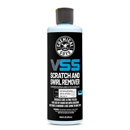 Chemical Guys, VSS One-Step Scratch & Swirl Remover, Cut & Polish, 16 oz | Cuts scratches and swirls then finishes to a high gloss in one step, safe on clear coat and ceramic paint