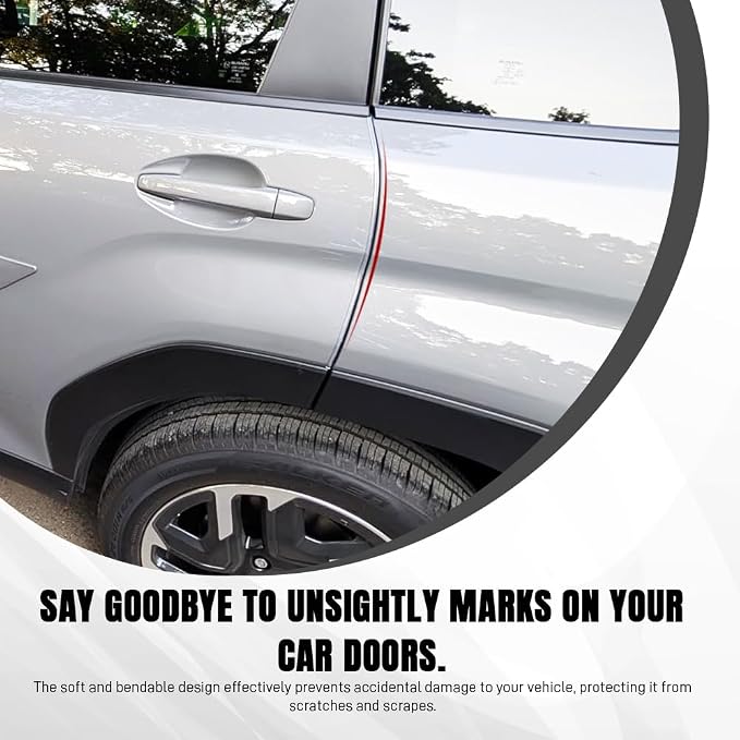Car Door Edge Guards, Car Door Protector, 32Ft Rubber Seal Protector U Shape Edge Trim, Anti-Collision Auto Door Entry Guard Protective Strip Universal for Most Vehicles (Transparent, 10M)