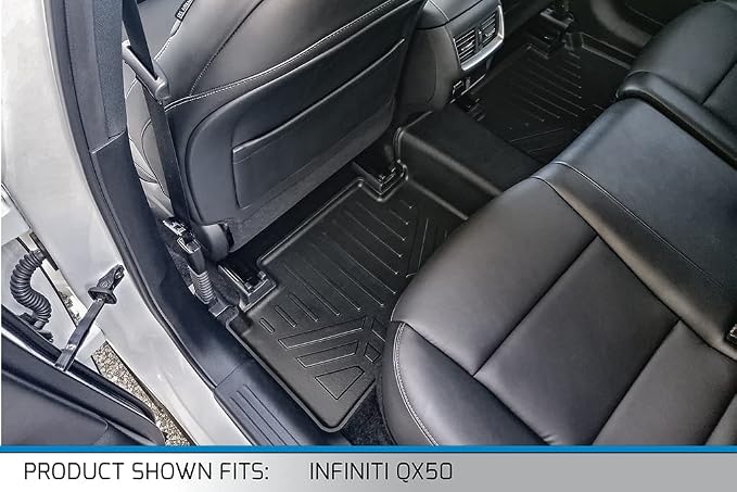 SMARTLINER Custom Fit All Weather Floor Mats 2nd Row Liner Compatible with 2021-2025 Infiniti QX50