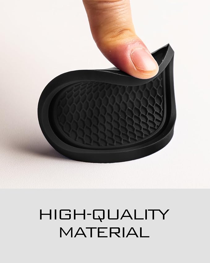 Coaster for Car Cup Holder - 4 Pack Silicone Auto Car Drink Coasters Mat Universal Non-Slip Inserts Car Interior Accessories, Black