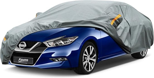 Kayme Heavy Duty Car Cover Custom Fit Nissan Maxima Waterproof All Weather for Automobiles, Full Exterior Covers Sun Rain UV Protection.（Deliver About 3-10 Days）