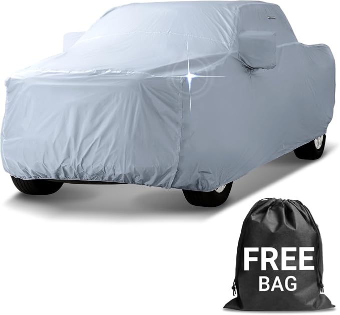 iCarCover 18-Layer Premium Truck Car Cover Waterproof All Weather, Rain Snow UV Sun Protection Full Car Covers, Ram 2500 3500, Silverado 2500HD 3500HD, Sierra 2500 3500, Size T75 (See Size Chart)