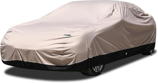 Car Cover Waterproof All Weather for Coupe Sports Sedan, Outdoor Oxford Heavy Duty Car Cover with Lock, Rain Snow Sun Protection Full Exterior Car Covers Universal Fit for Coupe (173"-182")